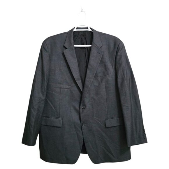 Lauren Ralph Lauren Gray Single Breasted Wool Blazer Sz 48L - Picture 1 of 12
